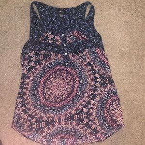 Rue 21 • Pink and Blue Floral Blouse